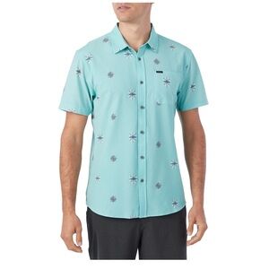 O'Neill TRVLR Series Travers Sport Shirt Blue Floral Button Down Shirt Mens XL